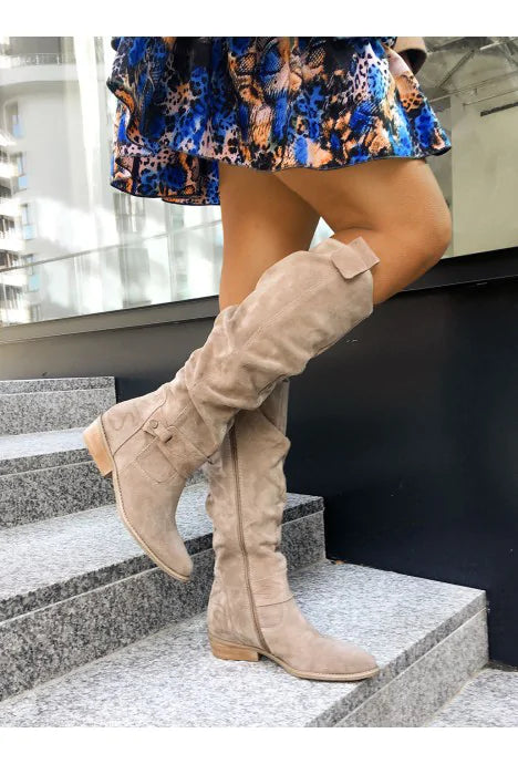 Pauline ♡ Bottes hautes en suède premium