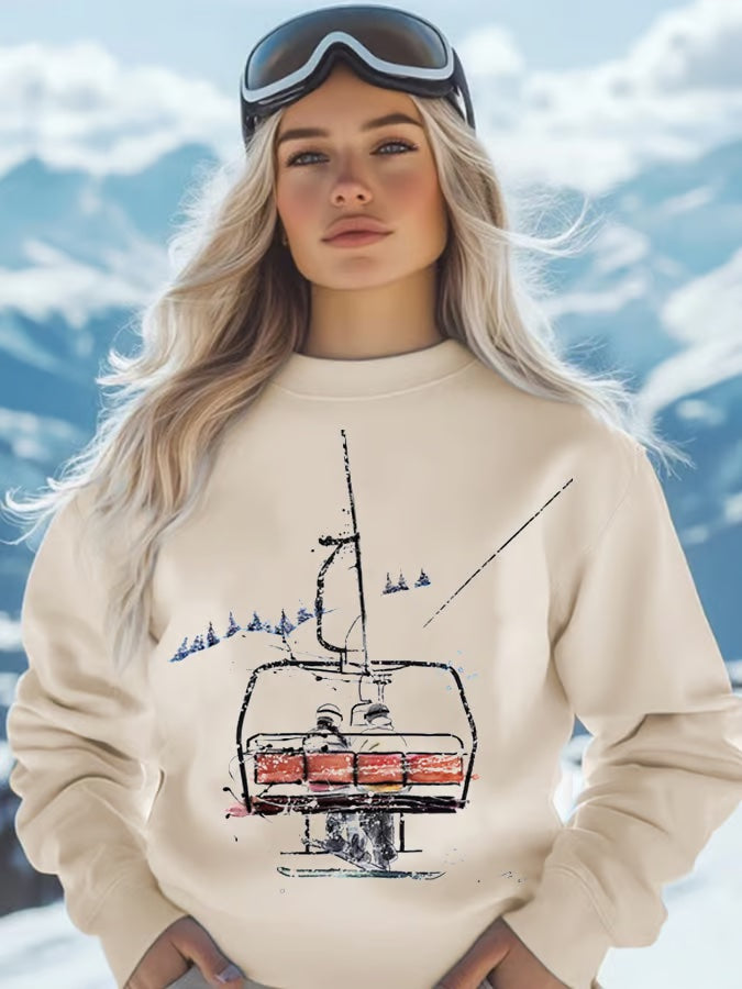 18. Sweat-shirt ski pour femme