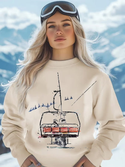 18. Sweat-shirt ski pour femme