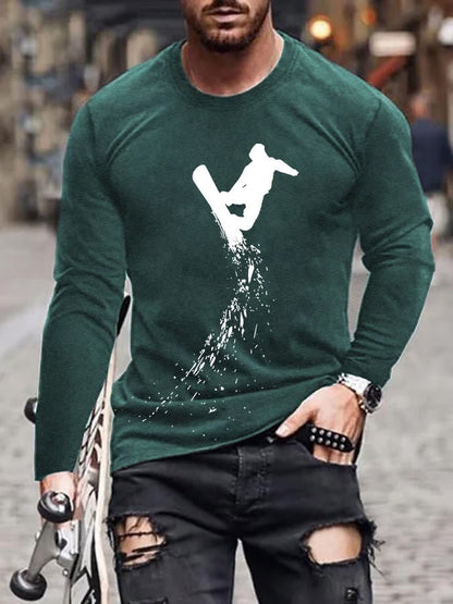 62. T-shirts décontractés ski pour homme