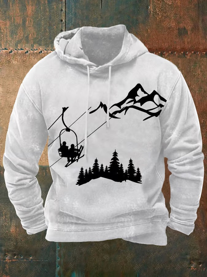 36. Sweat à capuche après-ski imprimé homme