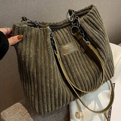 Samantha ♡ Sac fourre-tout en velours côtelé