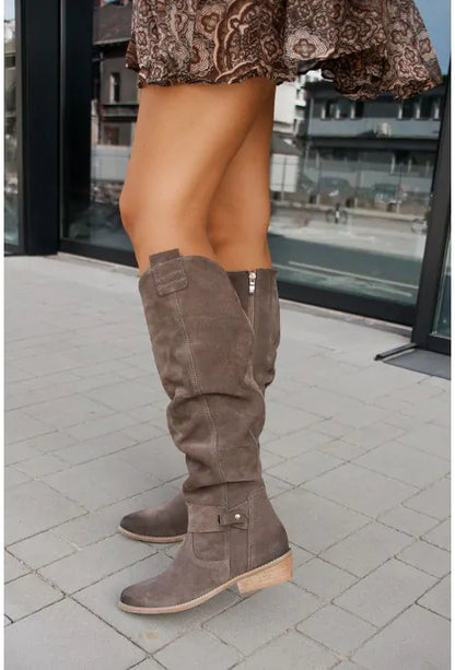 Pauline ♡ Bottes hautes en suède premium