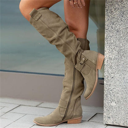 Pauline ♡ Bottes hautes en suède premium