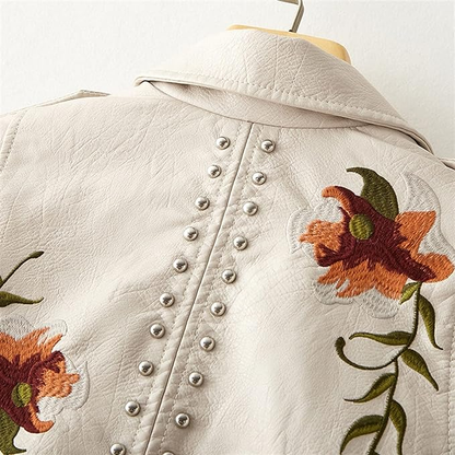 Hélène ♡Veste en cuir Premium