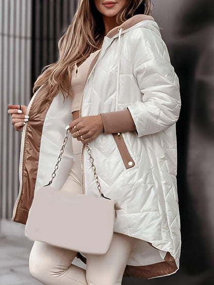 Sarah ♡  Elégant manteau à capuche