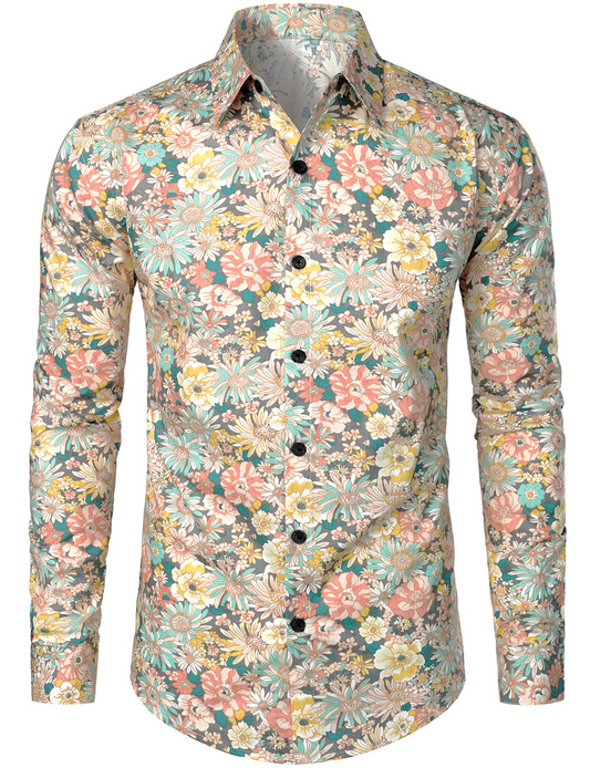 Antonin | Chemise à manches longues imprimé floraux
