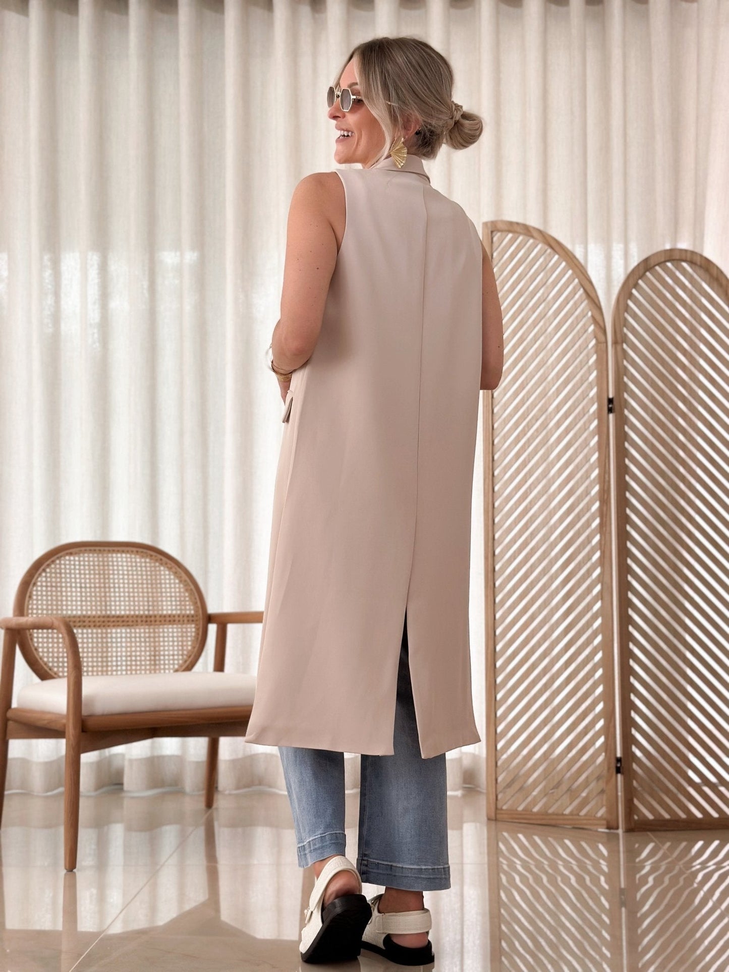 Kya ♡ La longue veste sans manche