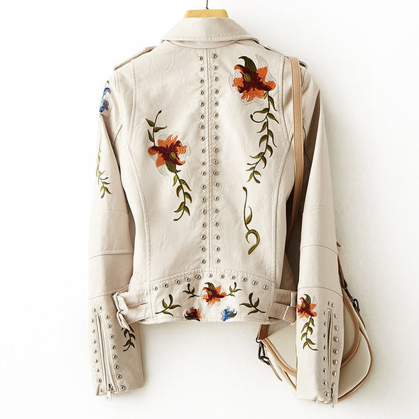 Hélène ♡Veste en cuir Premium