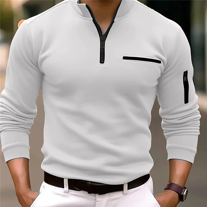 Louis | Polo zippé de qualité supérieure pour un style décontracté raffiné