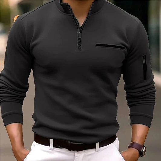 Louis | Polo zippé de qualité supérieure pour un style décontracté raffiné