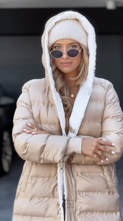 Anna ♡ Manteau long en fourrure réversible