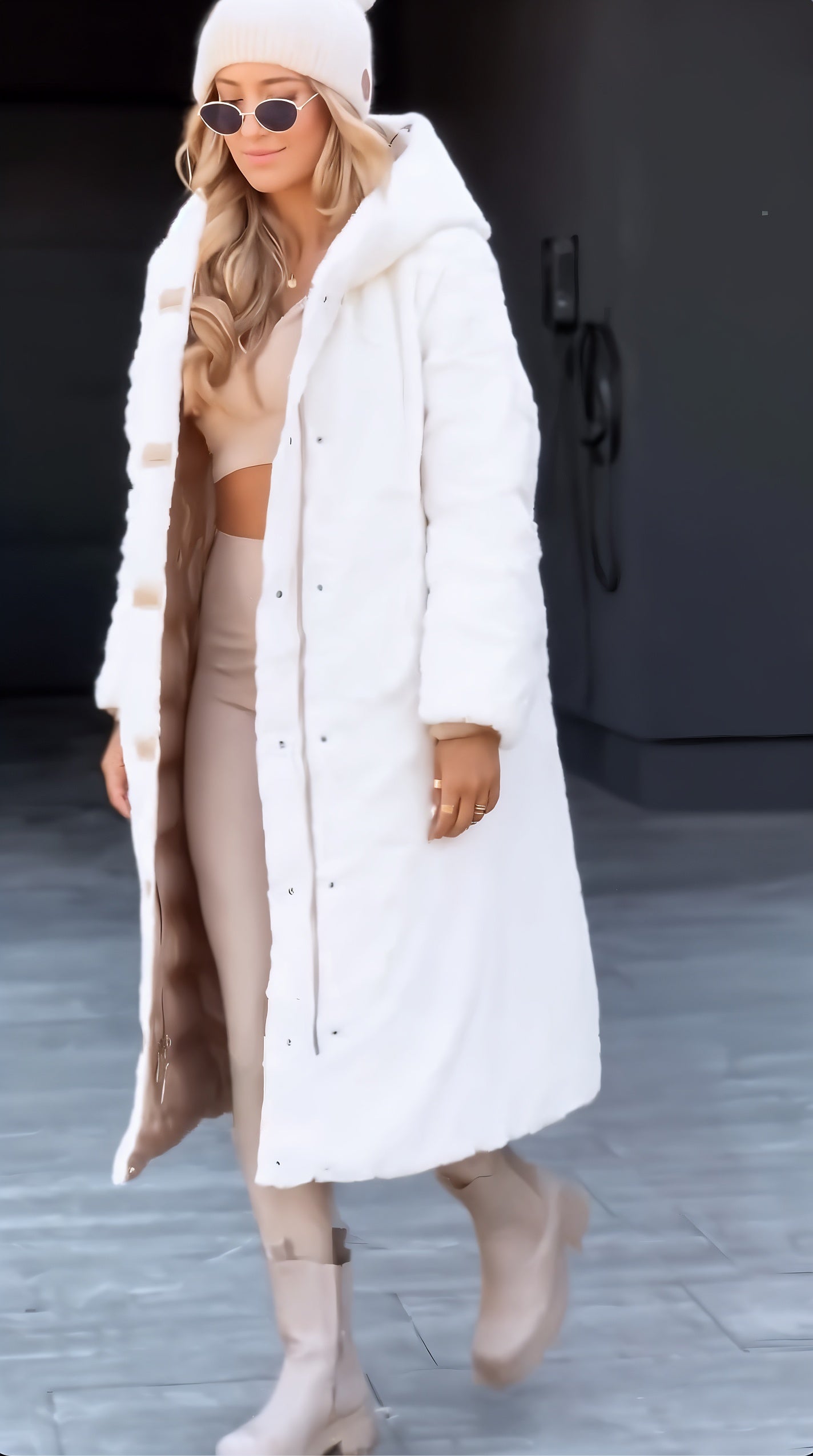 Anna ♡ Manteau long en fourrure réversible